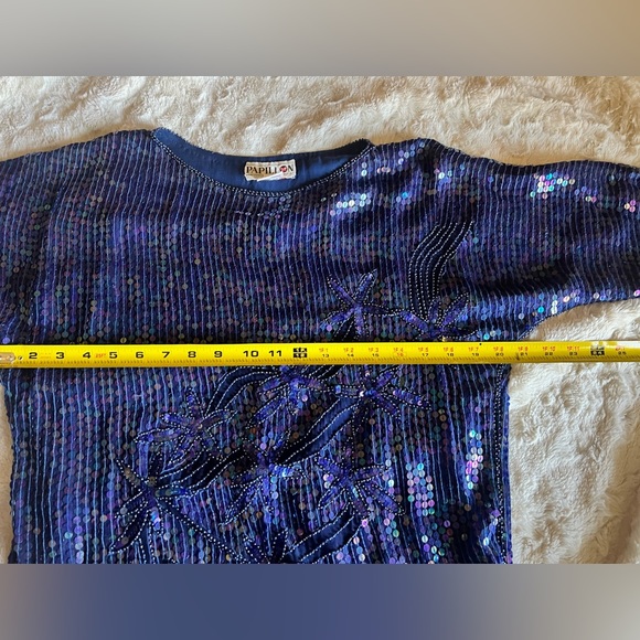 Vintage Papillon Sequin Top and Skirt - could not find size - Picture 9 of 9